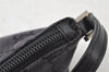 Authentic GUCCI Hand Bag Pouch Purse GG Canvas Leather 0391103 Black 9189I