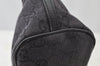 Authentic GUCCI Hand Bag Pouch Purse GG Canvas Leather 0391103 Black 9189I