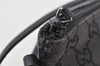 Authentic GUCCI Hand Bag Pouch Purse GG Canvas Leather 0391103 Black 9189I