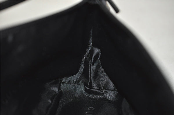 Authentic GUCCI Hand Bag Pouch Purse GG Canvas Leather 0391103 Black 9189I