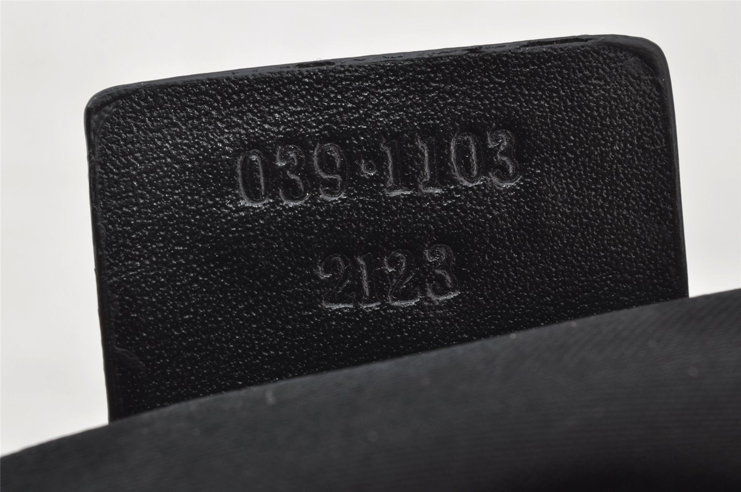 Authentic GUCCI Hand Bag Pouch Purse GG Canvas Leather 0391103 Black 9189I