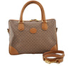 Authentic GUCCI Micro GG PVC Leather 2Way Shoulder Hand Bag Brown Junk 9190I