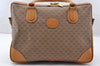 Authentic GUCCI Micro GG PVC Leather 2Way Shoulder Hand Bag Brown Junk 9190I