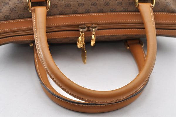 Authentic GUCCI Micro GG PVC Leather 2Way Shoulder Hand Bag Brown Junk 9190I