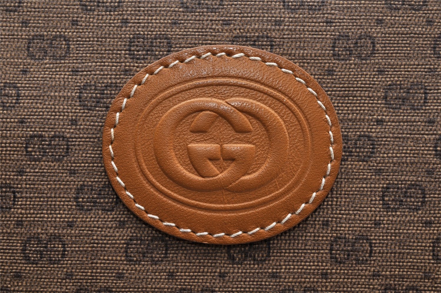 Authentic GUCCI Micro GG PVC Leather 2Way Shoulder Hand Bag Brown Junk 9190I