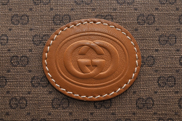 Authentic GUCCI Micro GG PVC Leather 2Way Shoulder Hand Bag Brown Junk 9190I