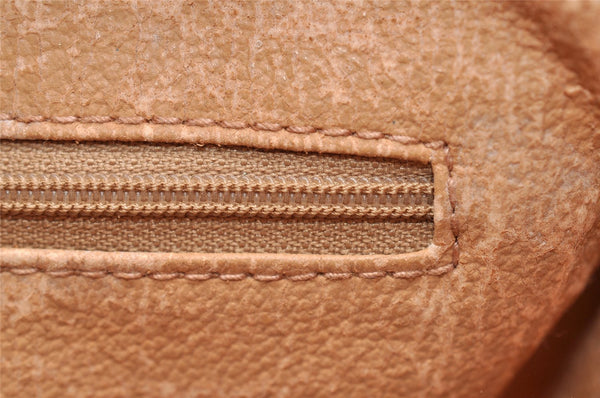 Authentic GUCCI Micro GG PVC Leather 2Way Shoulder Hand Bag Brown Junk 9190I