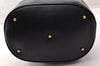 Authentic GUCCI Shoulder Drawstring Cross Bag Canvas Leather Black Junk 9191I