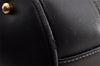 Authentic GUCCI Shoulder Drawstring Cross Bag Canvas Leather Black Junk 9191I