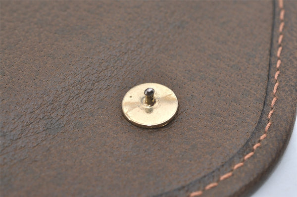 Authentic GUCCI Vintage Web Sherry Line Document Case Leather Brown 9192I