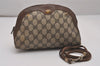 Authentic GUCCI 2Way Shoulder Cross Body Purse GG PVC Leather Brown 9193I