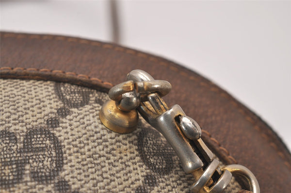 Authentic GUCCI 2Way Shoulder Cross Body Purse GG PVC Leather Brown 9193I