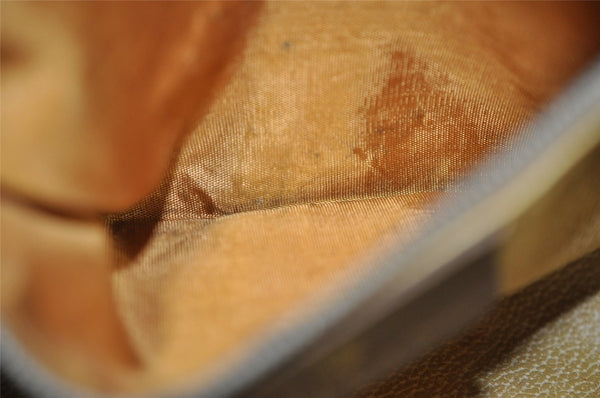 Authentic GUCCI 2Way Shoulder Cross Body Purse GG PVC Leather Brown 9193I