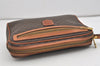 Authentic CELINE Macadam Blason Pattern Clutch Hand Bag PVC Leather Brown 9194I