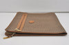 Authentic GUCCI Micro GG PVC Leather Clutch Documents Case Purse Brown 9195I
