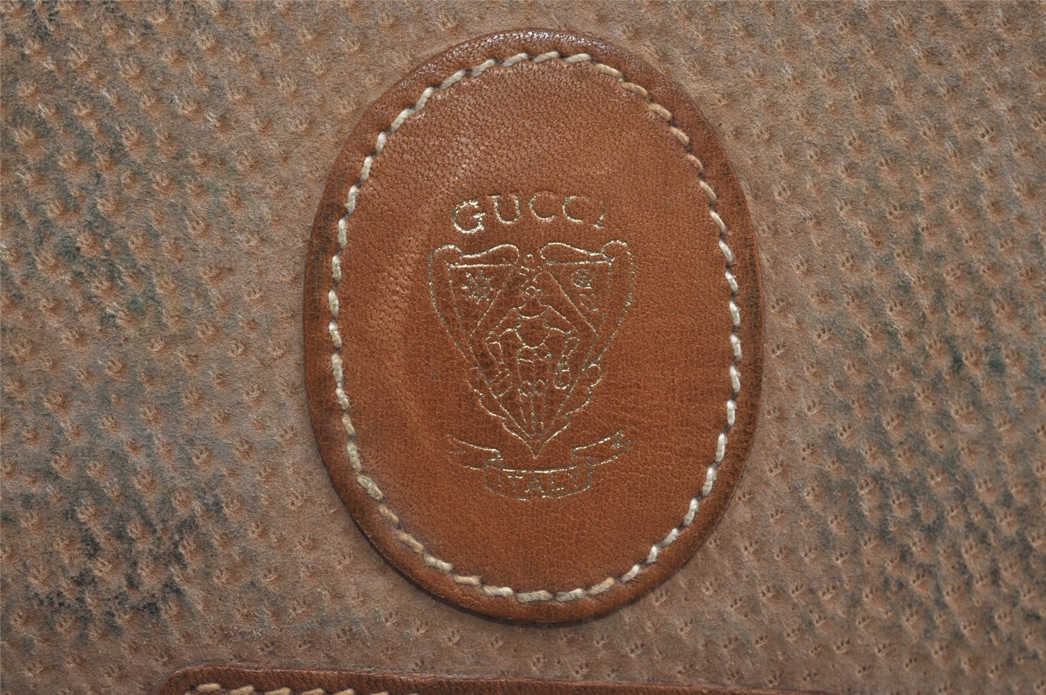 Authentic GUCCI Micro GG PVC Leather Clutch Documents Case Purse Brown 9195I