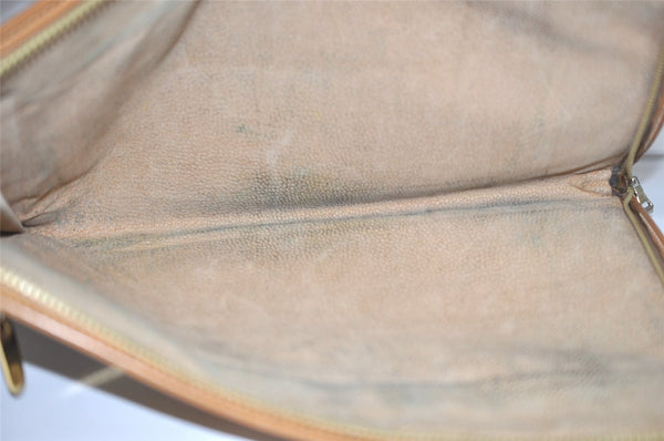 Authentic GUCCI Micro GG PVC Leather Clutch Documents Case Purse Brown 9195I