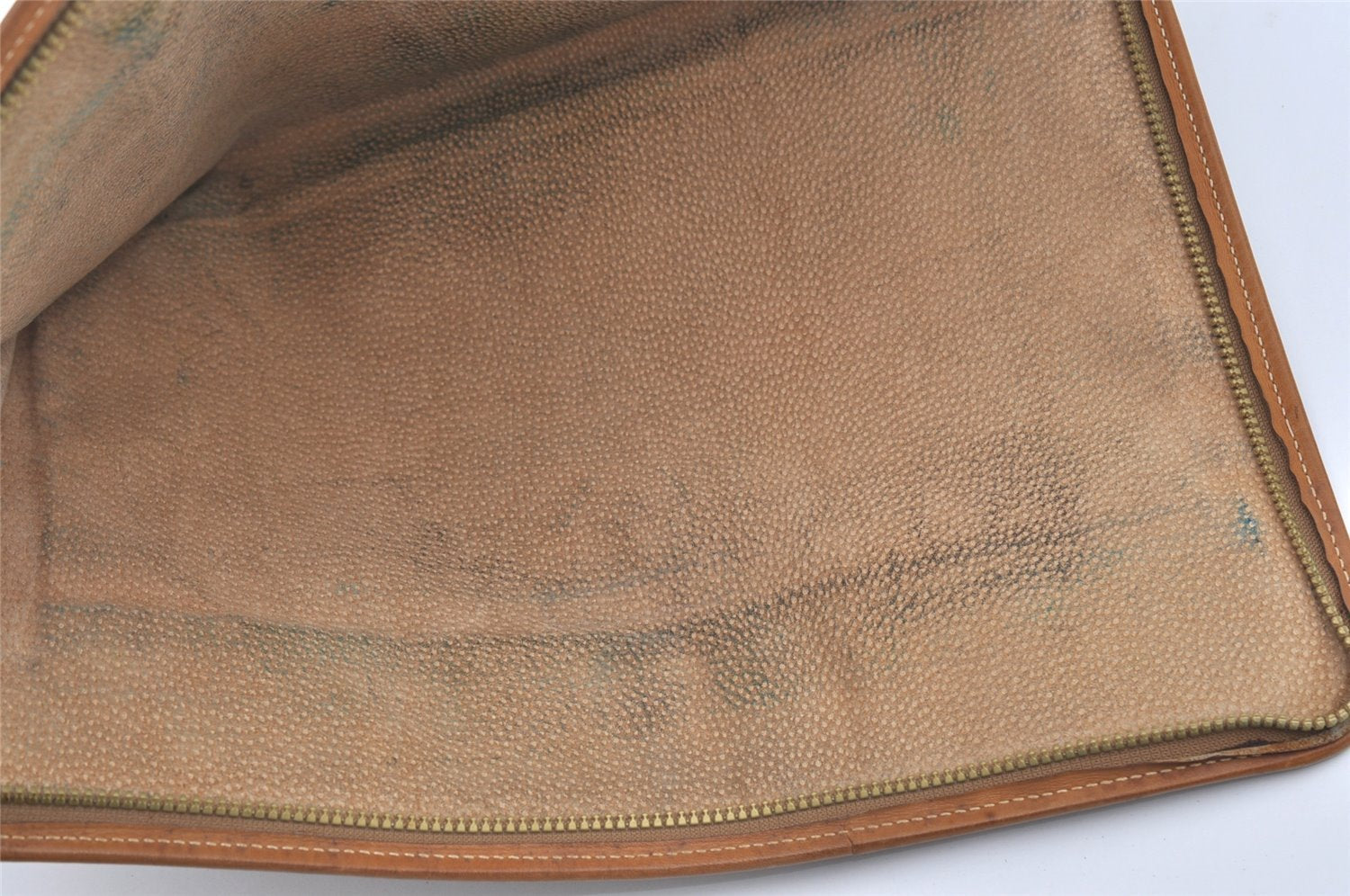 Authentic GUCCI Micro GG PVC Leather Clutch Documents Case Purse Brown 9195I