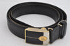 Authentic Burberrys Vintage Leather Belt Purse Size 114cm 44..9" Black 9195J