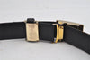 Authentic Burberrys Vintage Leather Belt Purse Size 114cm 44..9" Black 9195J