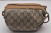 Authentic GUCCI Shoulder Cross Body Bag Purse GG PVC Leather Brown 9196I