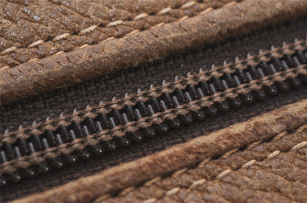 Authentic GUCCI Shoulder Cross Body Bag Purse GG PVC Leather Brown 9196I