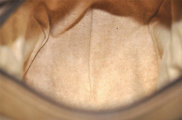 Authentic GUCCI Shoulder Cross Body Bag Purse GG PVC Leather Brown 9196I