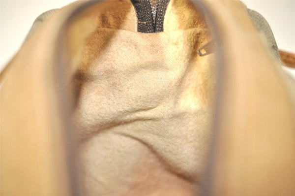 Authentic GUCCI Shoulder Cross Body Bag Purse GG PVC Leather Brown 9196I