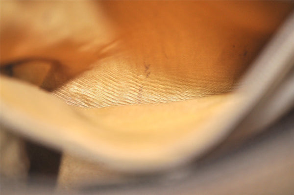 Authentic GUCCI Shoulder Cross Body Bag Purse GG PVC Leather Brown 9196I