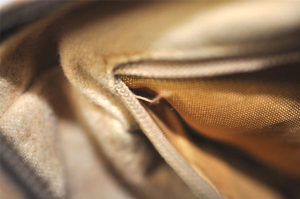 Authentic GUCCI Shoulder Cross Body Bag Purse GG PVC Leather Brown 9196I