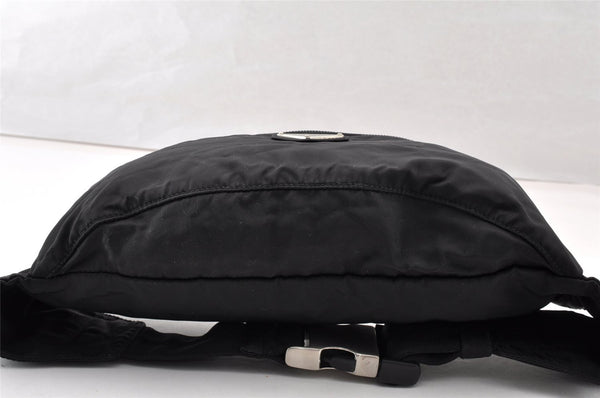 Authentic PRADA Vintage Nylon Tessuto Waist Body Bag Purse Black 9198I