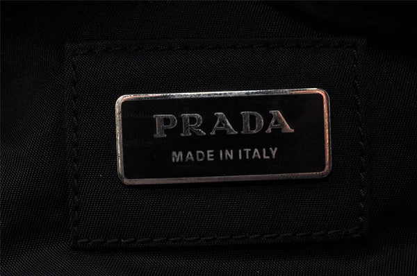 Authentic PRADA Vintage Nylon Tessuto Waist Body Bag Purse Black 9198I