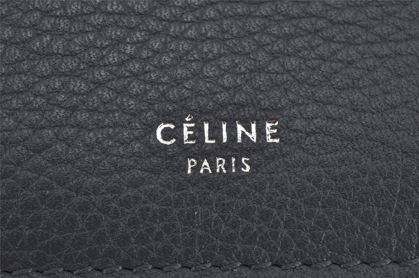 Authentic CELINE iPhone Smart Phone Soft Case Purse Leather Navy Blue 9199J