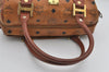 Authentic MCM Visetos Leather Vintage 2Way Shoulder Hand Bag Purse Brown 9200I