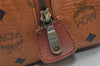 Authentic MCM Visetos Leather Vintage 2Way Shoulder Hand Bag Purse Brown 9200I