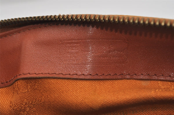 Authentic MCM Visetos Leather Vintage 2Way Shoulder Hand Bag Purse Brown 9200I