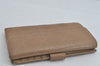 Authentic Christian Dior Cannage Leather Bifold Long Wallet Purse Beige CD 9200J