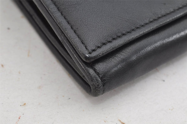 Authentic CELINE Vintage Long Wallet Purse Leather Black 9201J