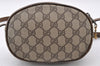 Authentic GUCCI Shoulder Cross Body Bag Purse GG PVC Leather Brown Junk 9202I