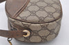 Authentic GUCCI Shoulder Cross Body Bag Purse GG PVC Leather Brown Junk 9202I