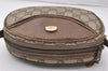 Authentic GUCCI Shoulder Cross Body Bag Purse GG PVC Leather Brown Junk 9202I