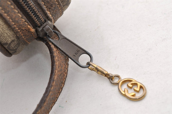 Authentic GUCCI Shoulder Cross Body Bag Purse GG PVC Leather Brown Junk 9202I