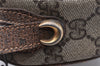 Authentic GUCCI Shoulder Cross Body Bag Purse GG PVC Leather Brown Junk 9202I