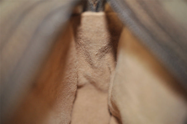 Authentic GUCCI Shoulder Cross Body Bag Purse GG PVC Leather Brown Junk 9202I