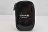 Authentic CHANEL Vintage Novelty Nail Care Kit Pouch Purse Enamel Black 9202J