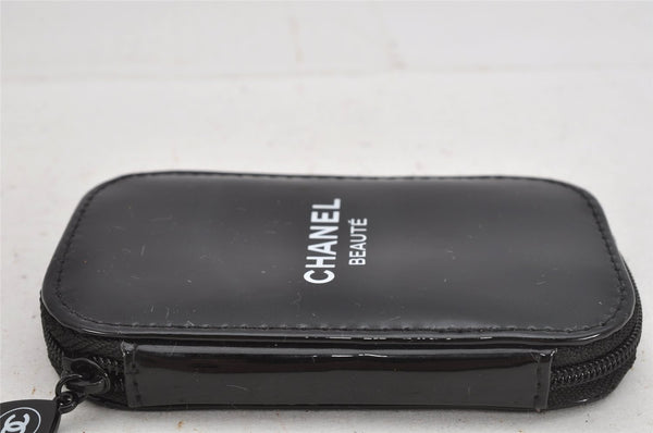 Authentic CHANEL Vintage Novelty Nail Care Kit Pouch Purse Enamel Black 9202J