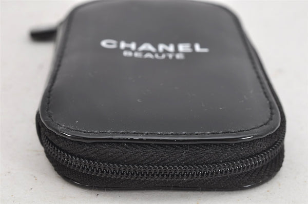 Authentic CHANEL Vintage Novelty Nail Care Kit Pouch Purse Enamel Black 9202J