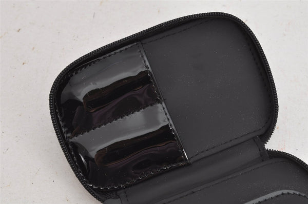 Authentic CHANEL Vintage Novelty Nail Care Kit Pouch Purse Enamel Black 9202J