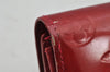 Auth Louis Vuitton Vernis Pochette Porte Monnaie Credit Wallet M91281 Red 9204J