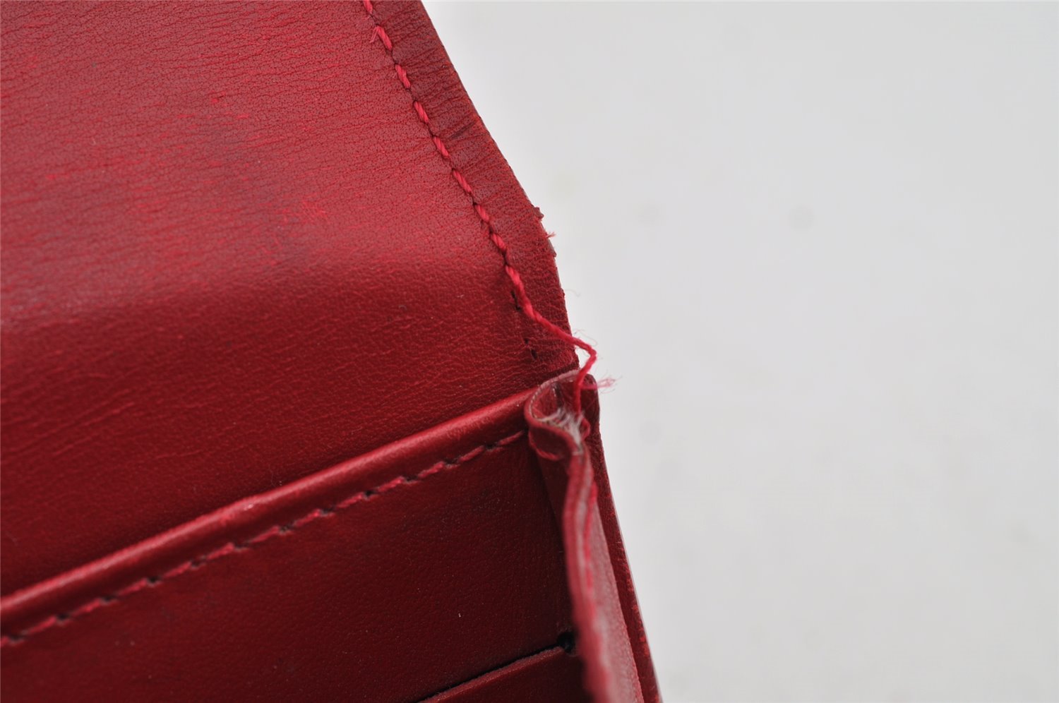 Auth Louis Vuitton Vernis Pochette Porte Monnaie Credit Wallet M91281 Red 9204J